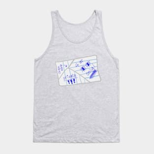 folded note Tank Top